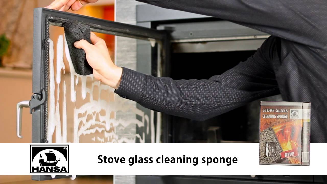 Stove glass cleaning sponge