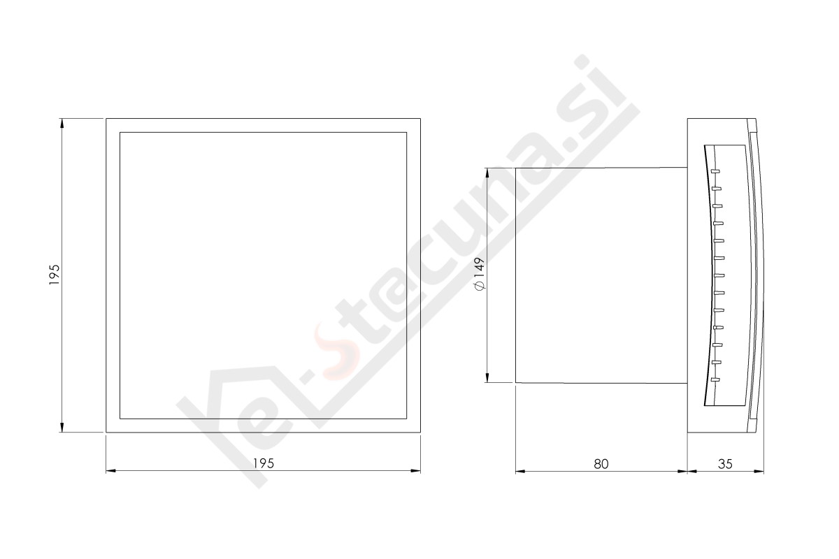 E-Extra EET aksialni ventilator s časovnikom - Image 4