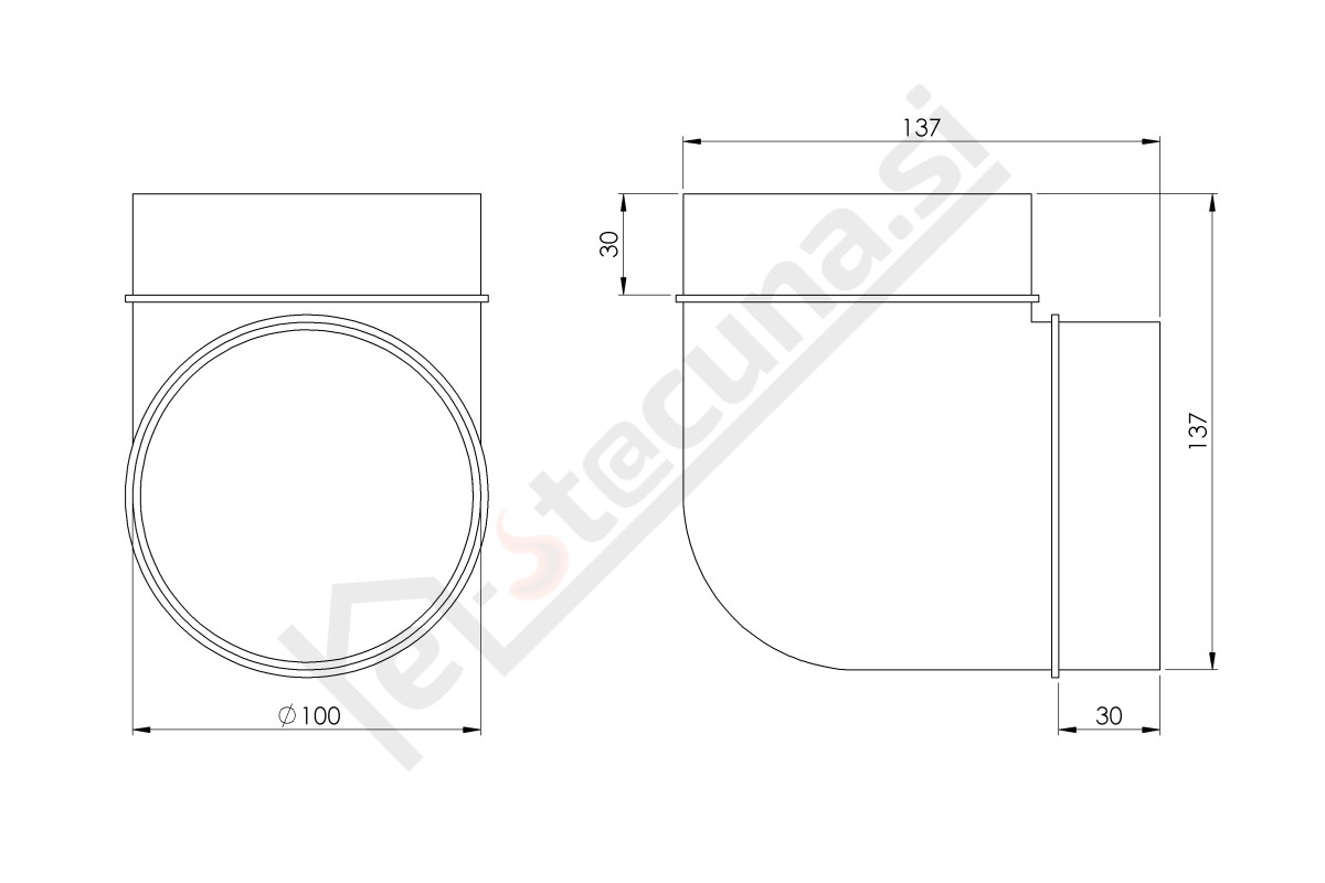 PVC koleno, 90st - Image 2