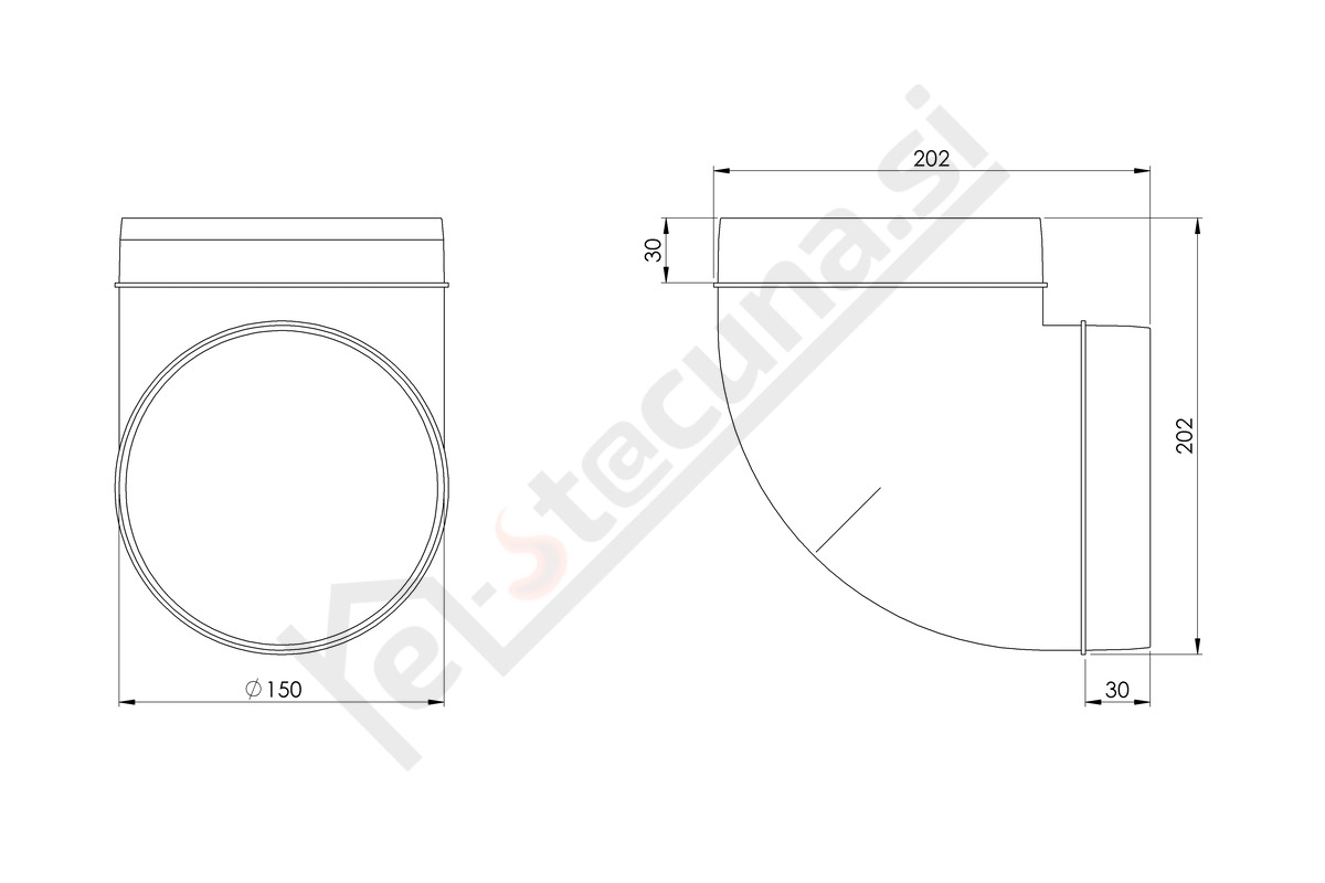 PVC koleno, 90st - Image 4
