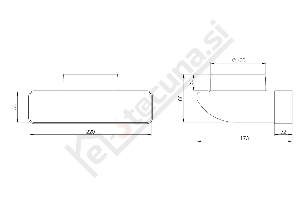 EUROPLAST KLD PVC koleno zaokroženo - Image 3