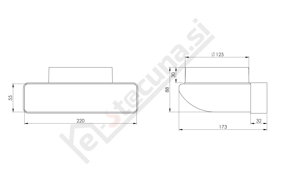 EUROPLAST KLD PVC koleno zaokroženo - Image 4