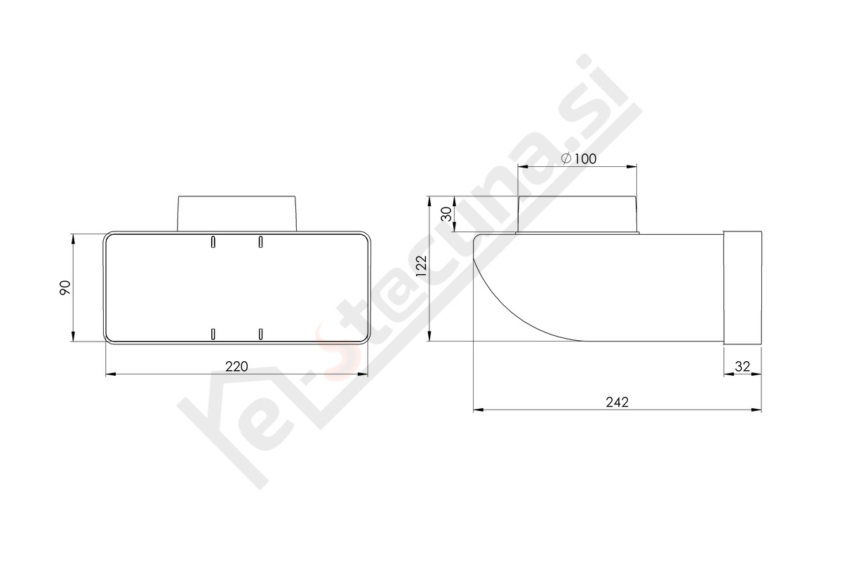 EUROPLAST KLD PVC koleno zaokroženo - Image 5