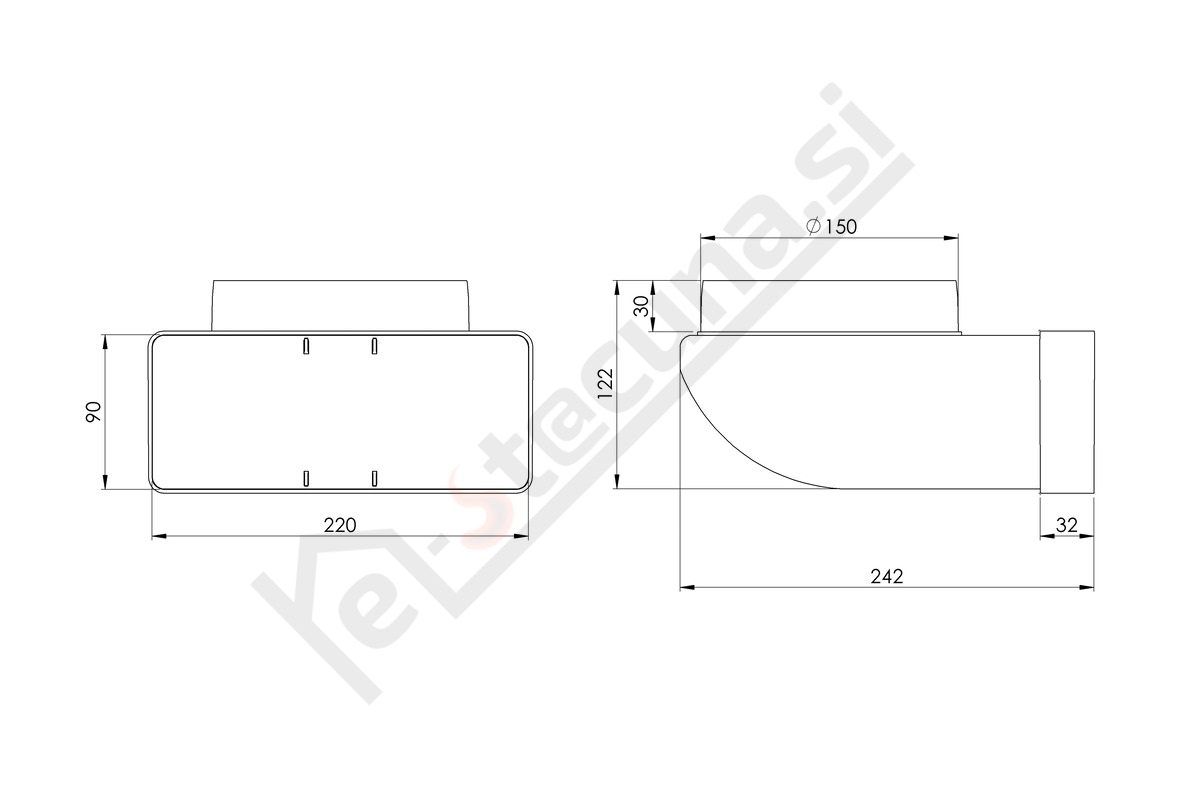 EUROPLAST KLD PVC koleno zaokroženo - Image 7