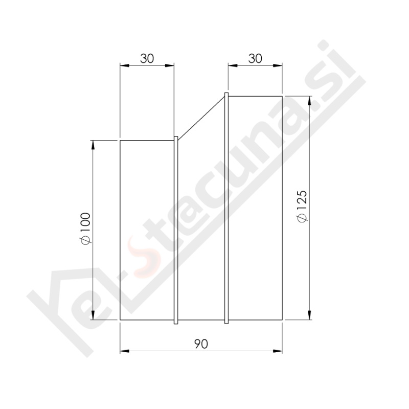 AP PVC prehodni kos okrogli - Image 3