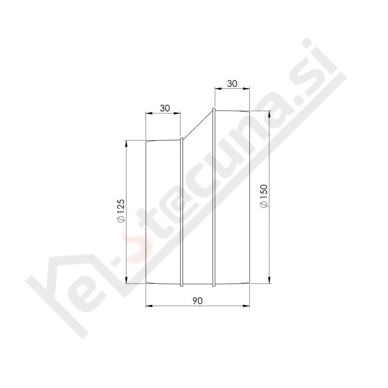 AP PVC prehodni kos okrogli - Image 4
