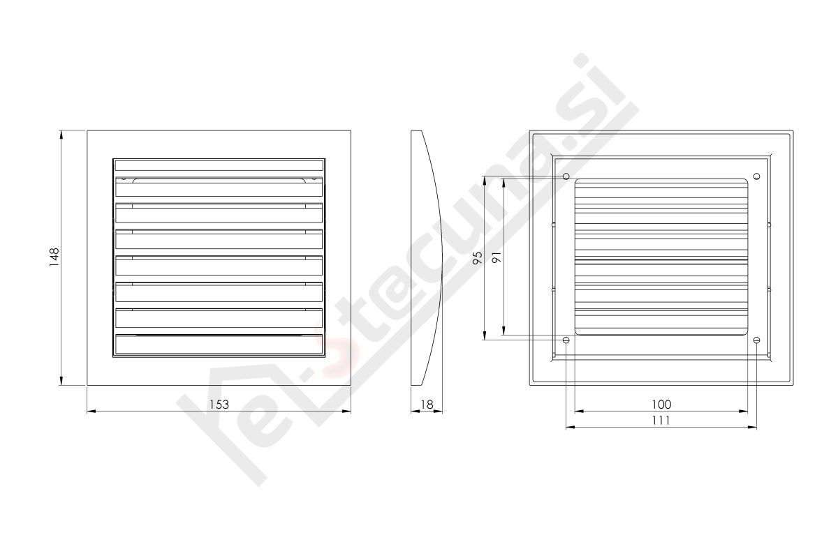 EUROPLAST N PVC fiksna rešetka - Image 2