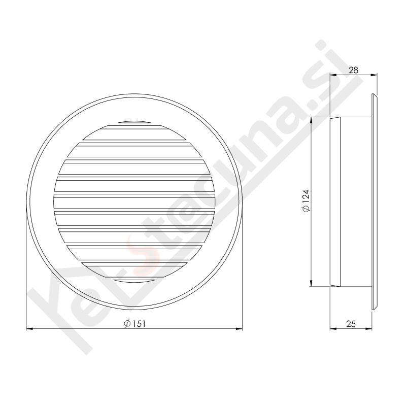 EUROPLAST VR PVC okrogla rešetka - Image 3