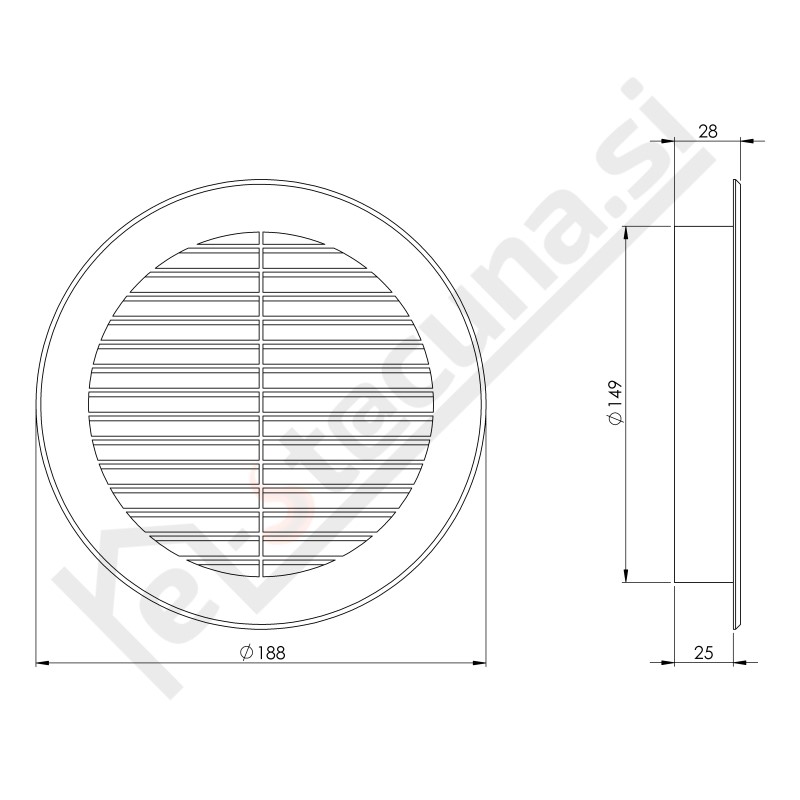 EUROPLAST VR PVC okrogla rešetka - Image 4