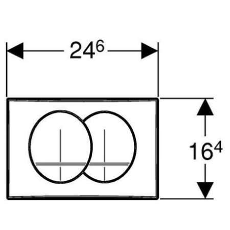GEBERIT tipka Delta20 basic, bela - Image 2