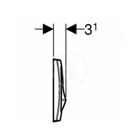 GEBERIT tipka Delta20 basic, bela - Image 3