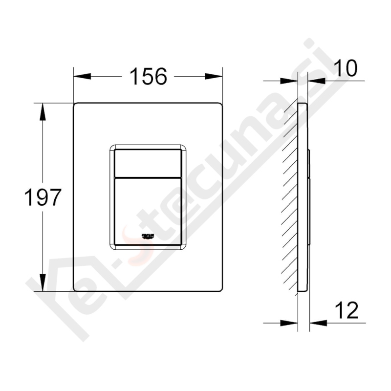 Grohe Even, wc tipka, bela - Image 2