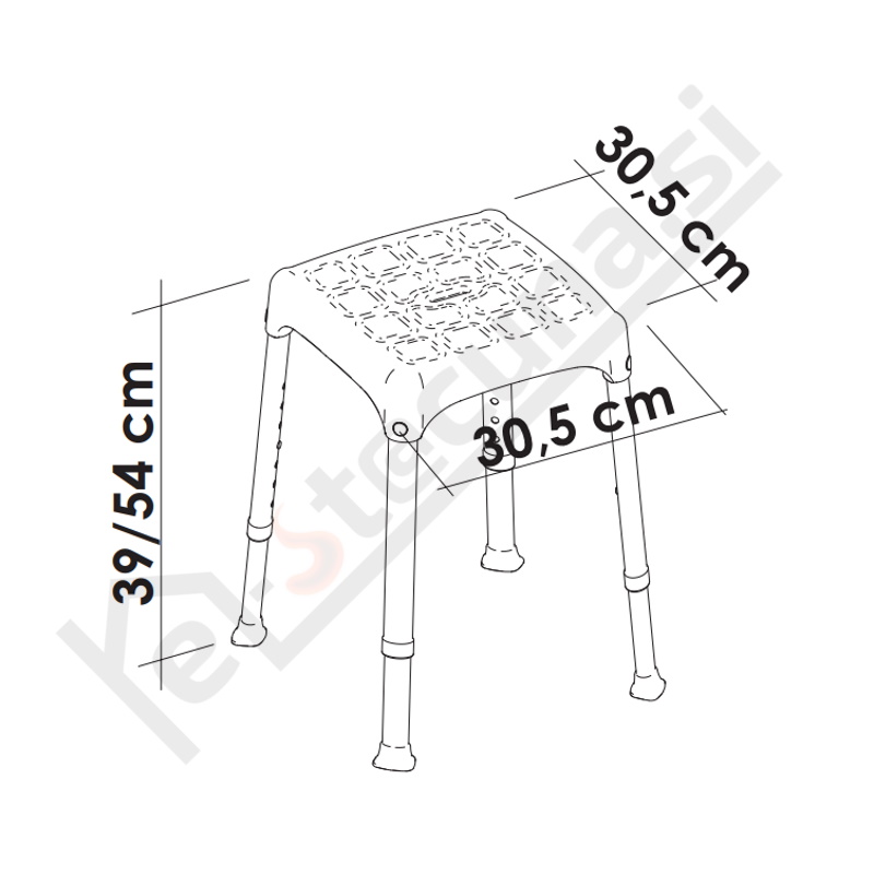 SEDEŽ ZA V TUŠ KAD, PROSTOSTOJEČ - K-DESIGN, za starostnike in invalide - Image 2