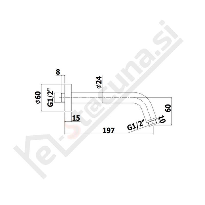 PAFFONI prha, tuš iztok zgornji 20cm, okrogli - Image 2