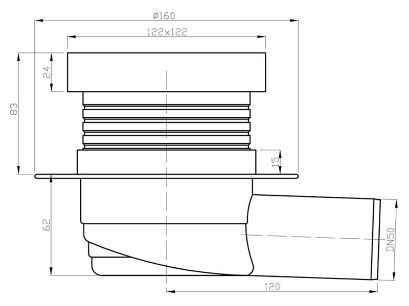 PB sifon talni suhi s protismradno zaporo - možnost vgraditve keramike v ploščo - Image 2