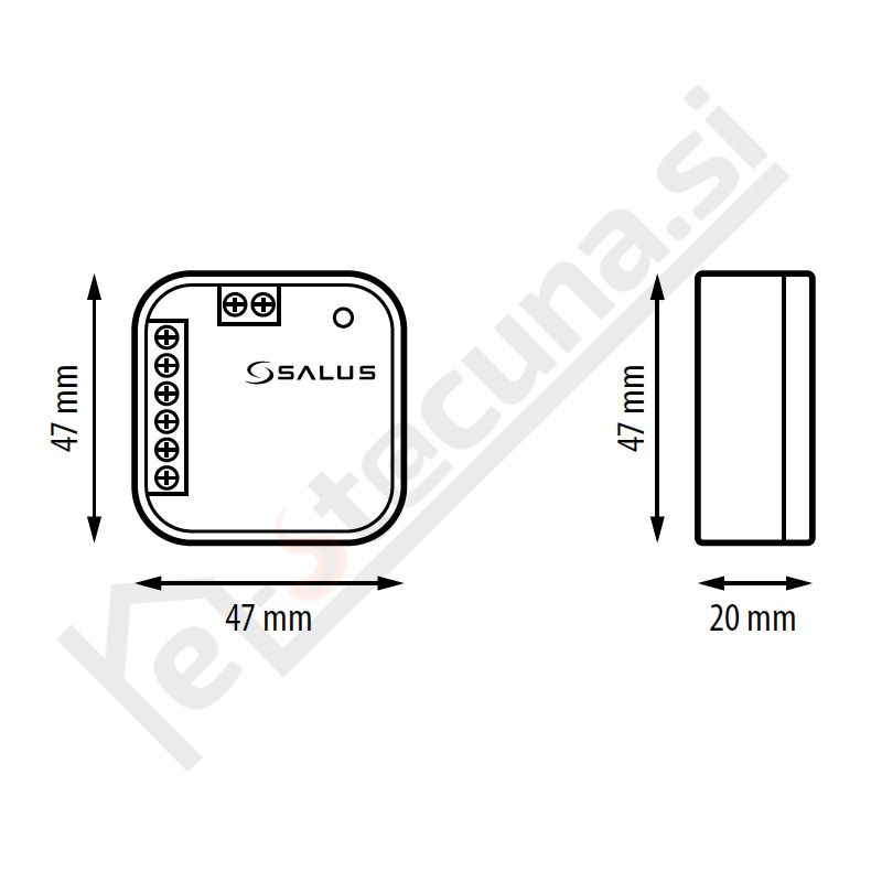 SALUS RM-16A relejski modul - 230V/breznapetostni kontakt - slika 2