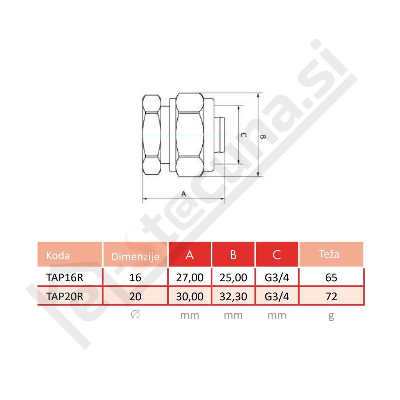 ISTP ČEP VIJAČNI DN16 (alumplast) - Image 3