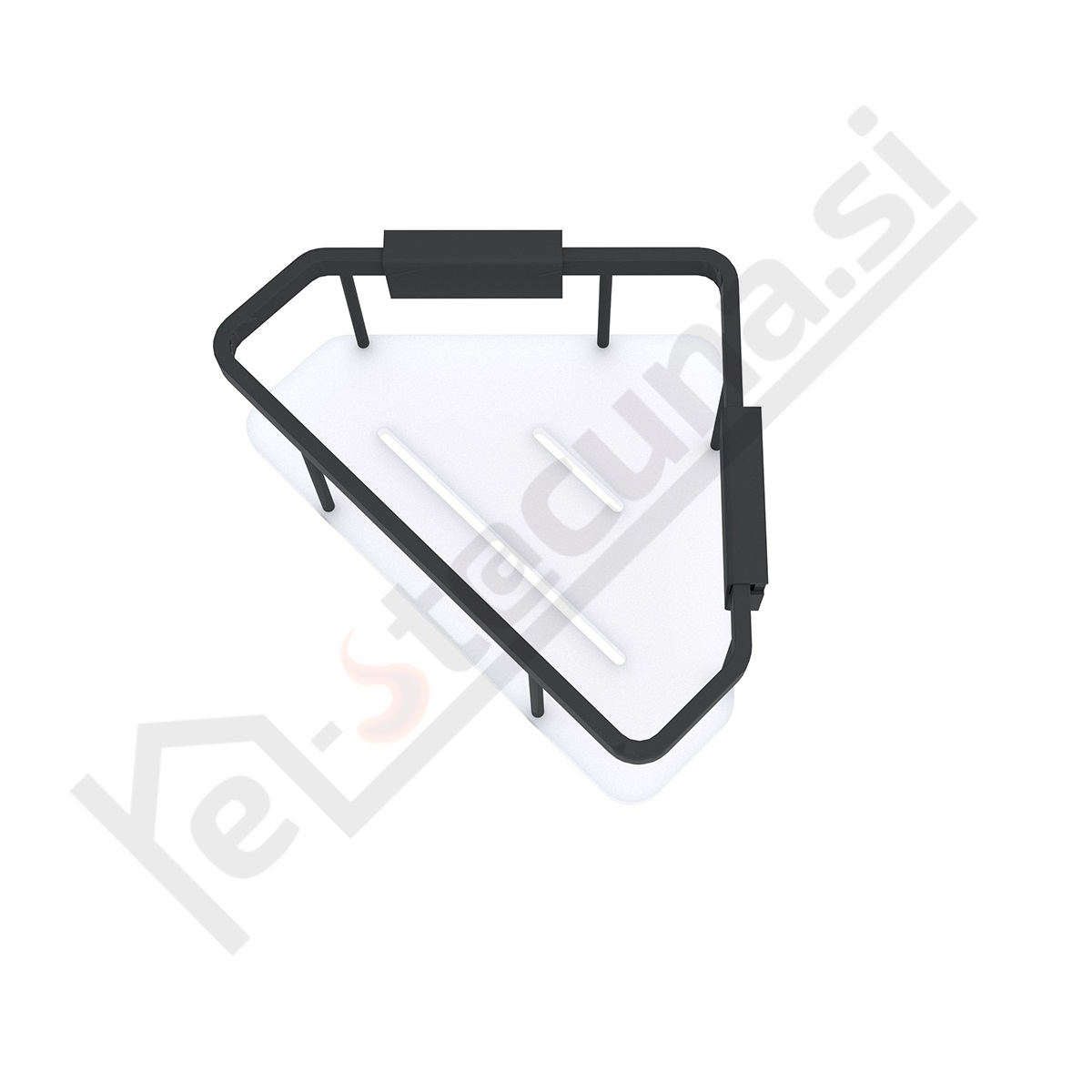 NIMCO Kibo košarica za v tuš kotna, črne barve - Image 2