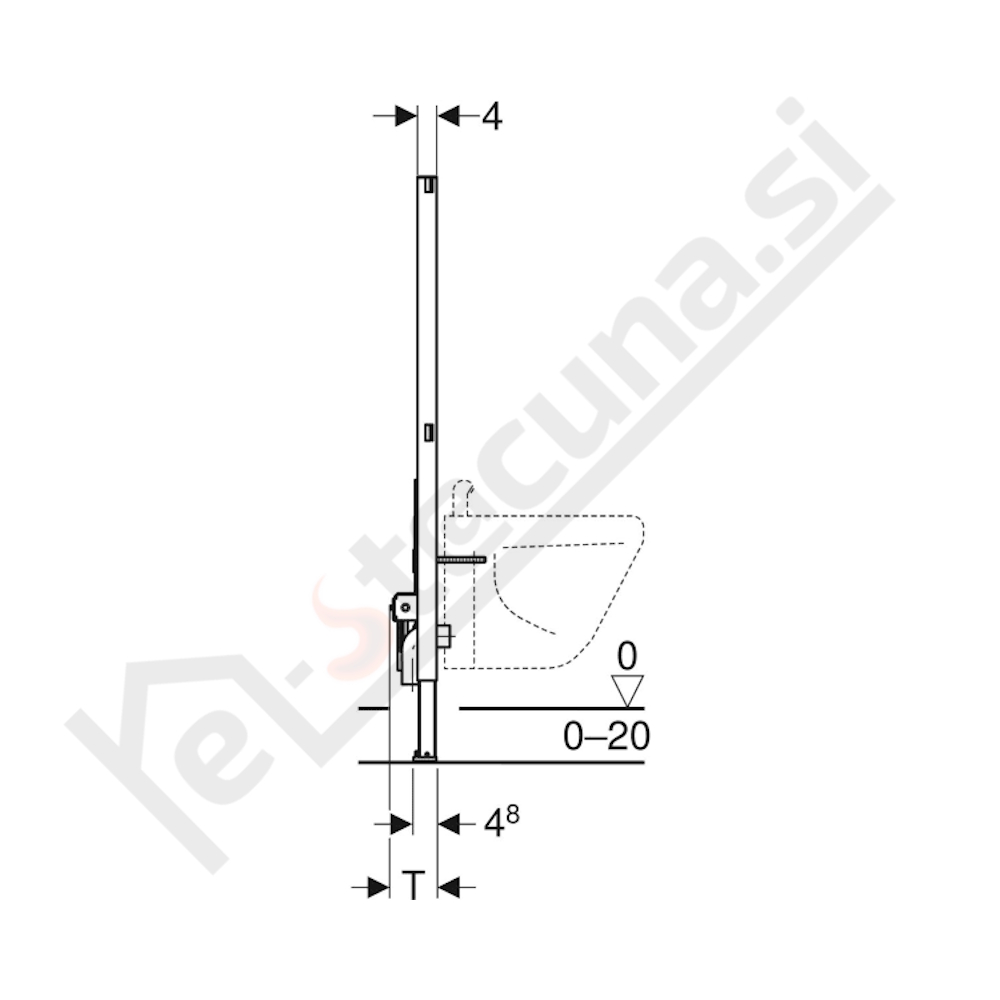 GEBERIT Duofix za bide 112cm, univerzalni - Image 3