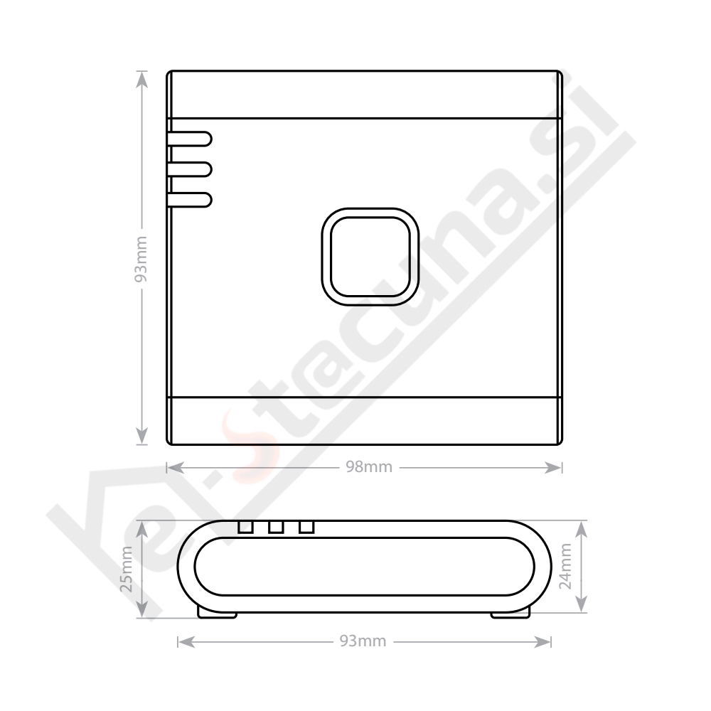 SALUS UG800 dimenzije