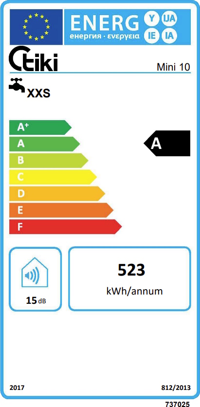 Tiki netlačni grelnik Mini, nadpultni - Image 4