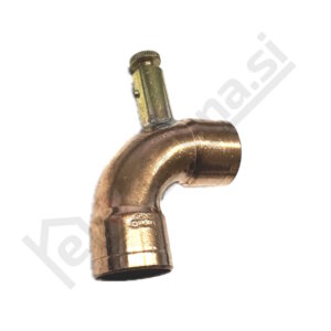 Bakreni odzračevalni lok 90°