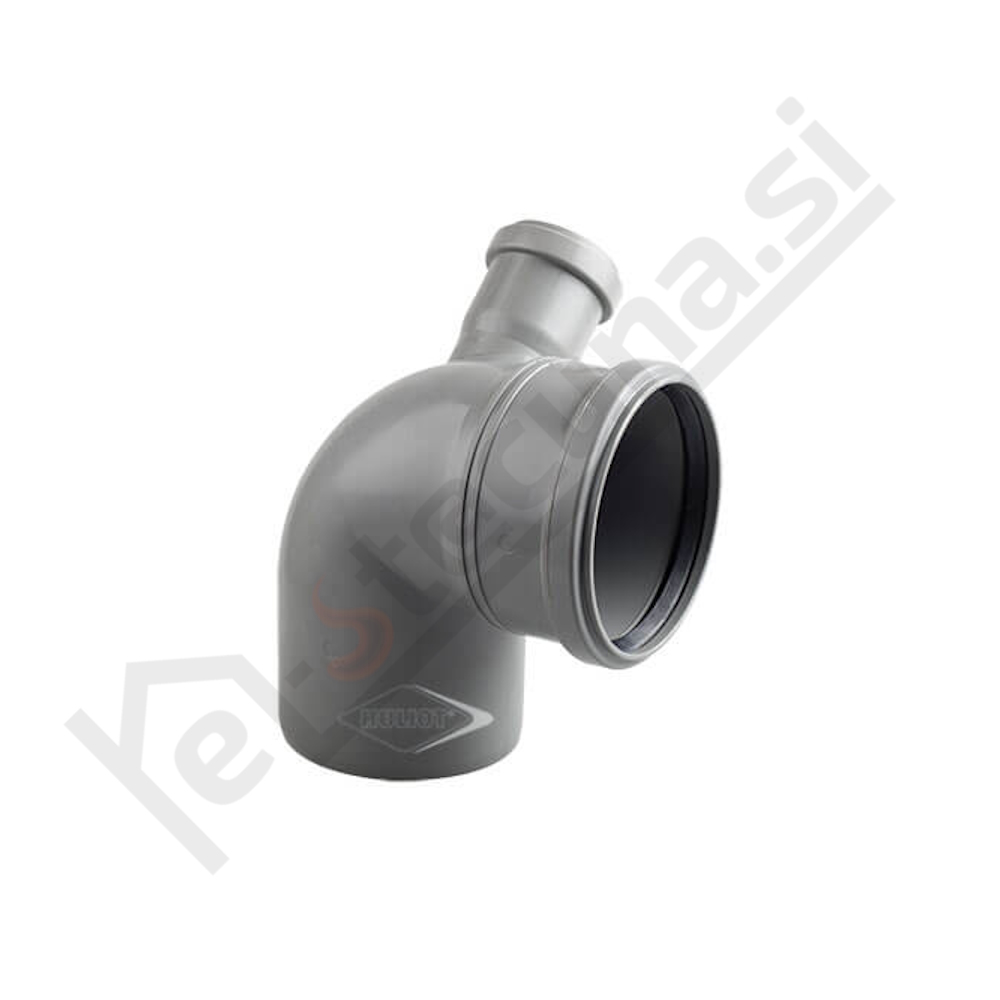 HULIOT HT PRO wc koleno DN100 odcep DN50 45° levo